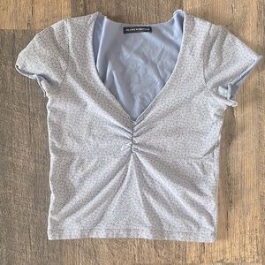 brandy melville blue floral print gina top